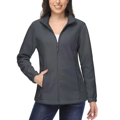 Women's Winter Fleece Jacket – Lightweight, Warm, and Soft Thermal Coat with Zip Pockets