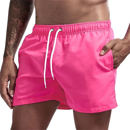 Mens Swim Trunks with Mesh Lining Side Pockets Quick Dry