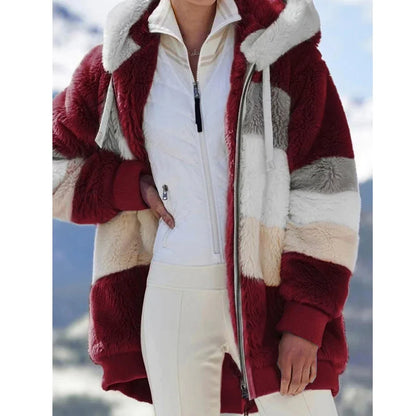 Winter Fashion Women's Coat 2024 Hooded Zipper Jacket