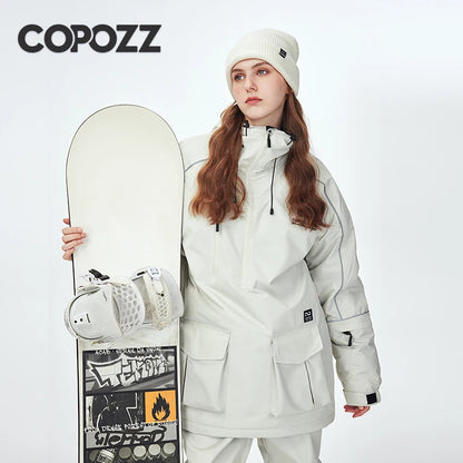 COPOZZ Waterproof Thicken Snow Clothes Unisex Ski Jacket Pants