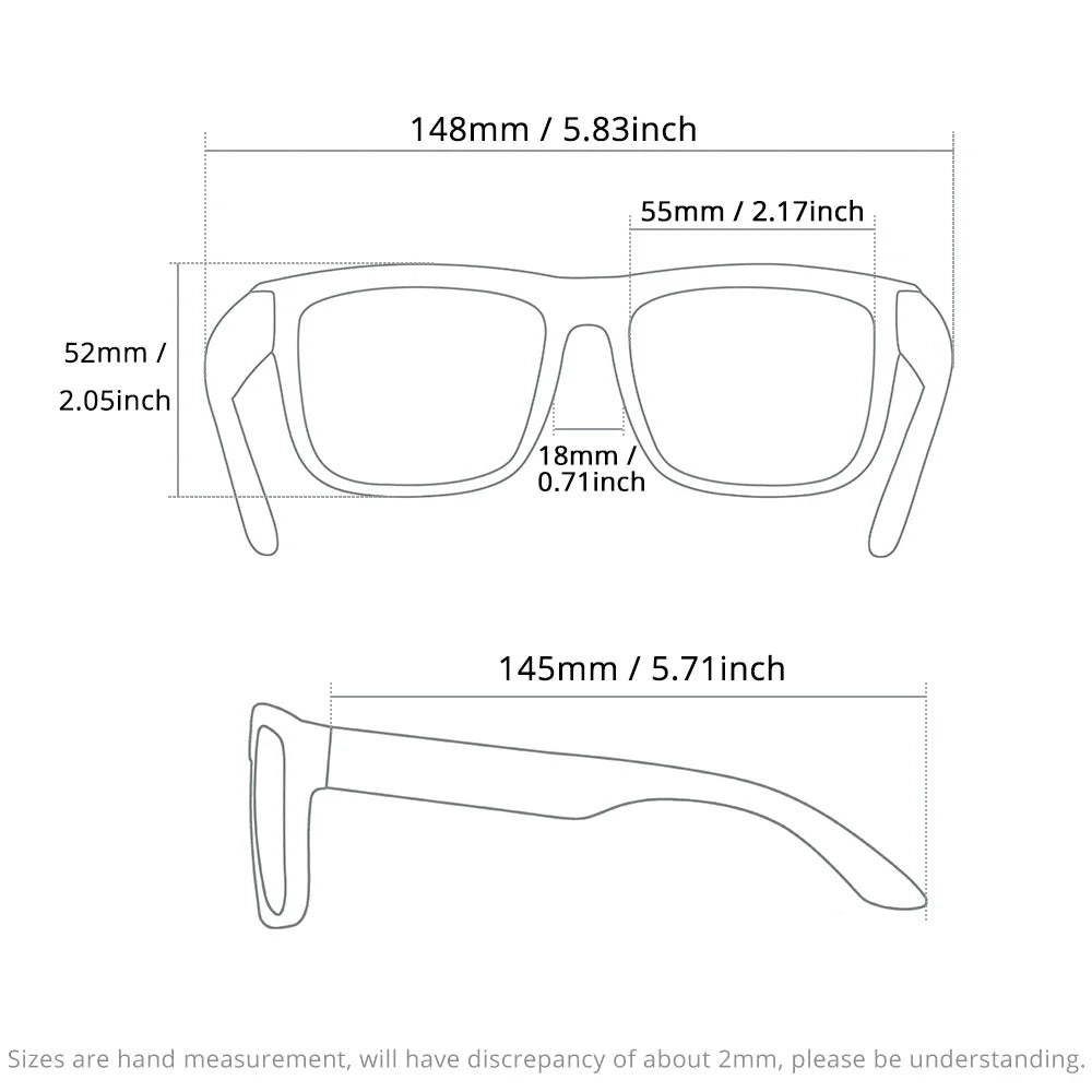 2024 KDEAM Polarized Sunglasses Men White Frame UV400