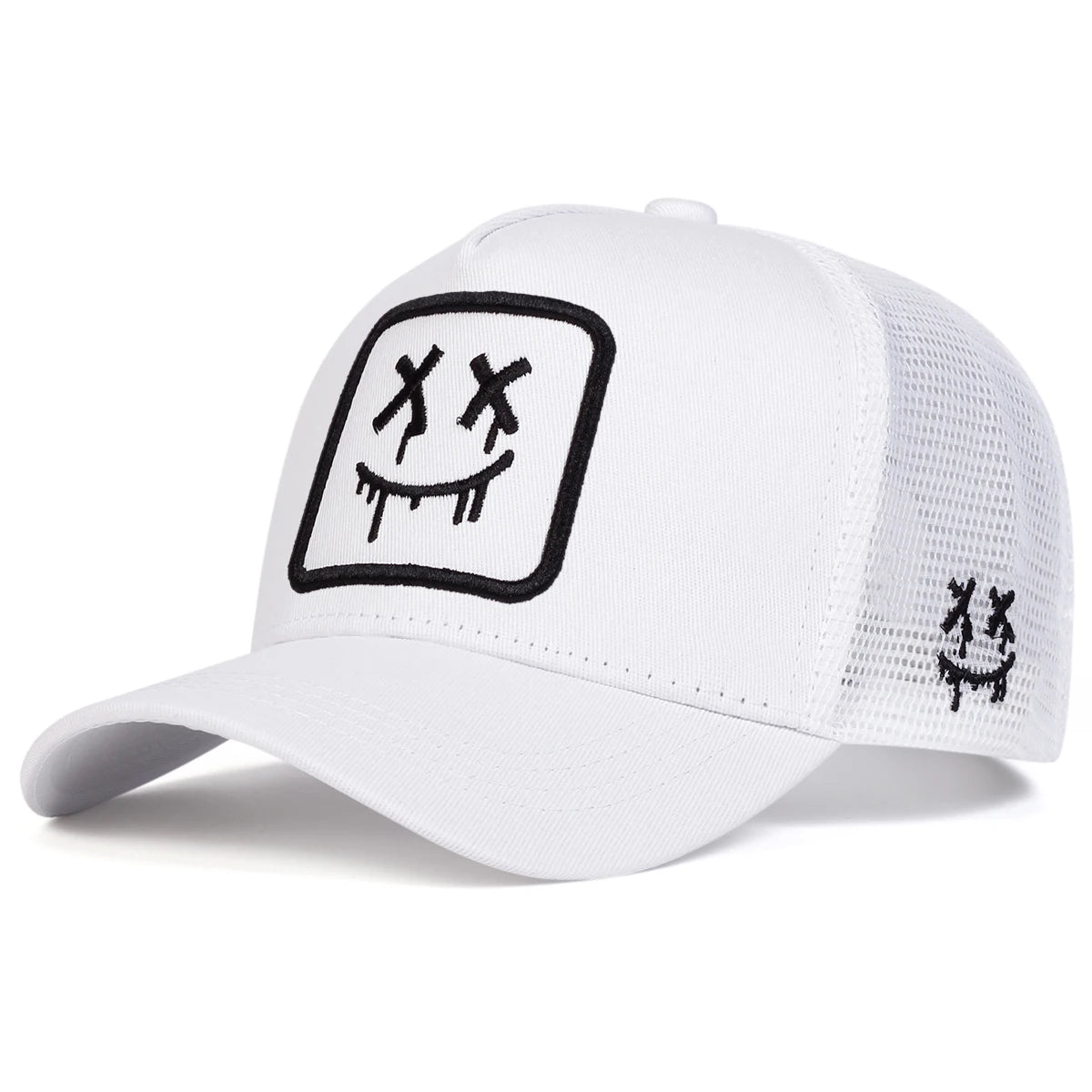 Unisex XX Smiling Face Embroidery Baseball Net Caps