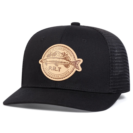 Unisex PRT Fish Leather Label Baseball Net Caps Sunscreen Hat