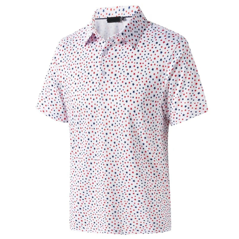 Men's Printed Polo Golf Shirt Pattern