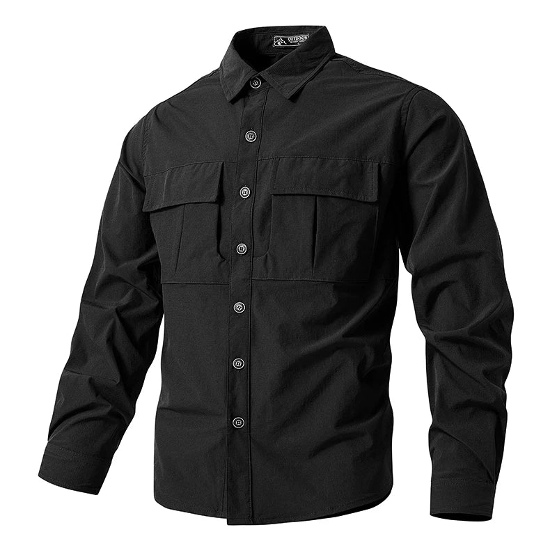 Men's Tactical Long-sleeved Shirt Top Quality Outdoor Cargo