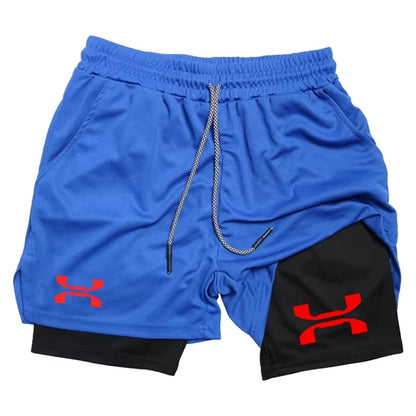 Running Shorts Men Gym Sports Shorts 2 In 1 Quick Dry Summer