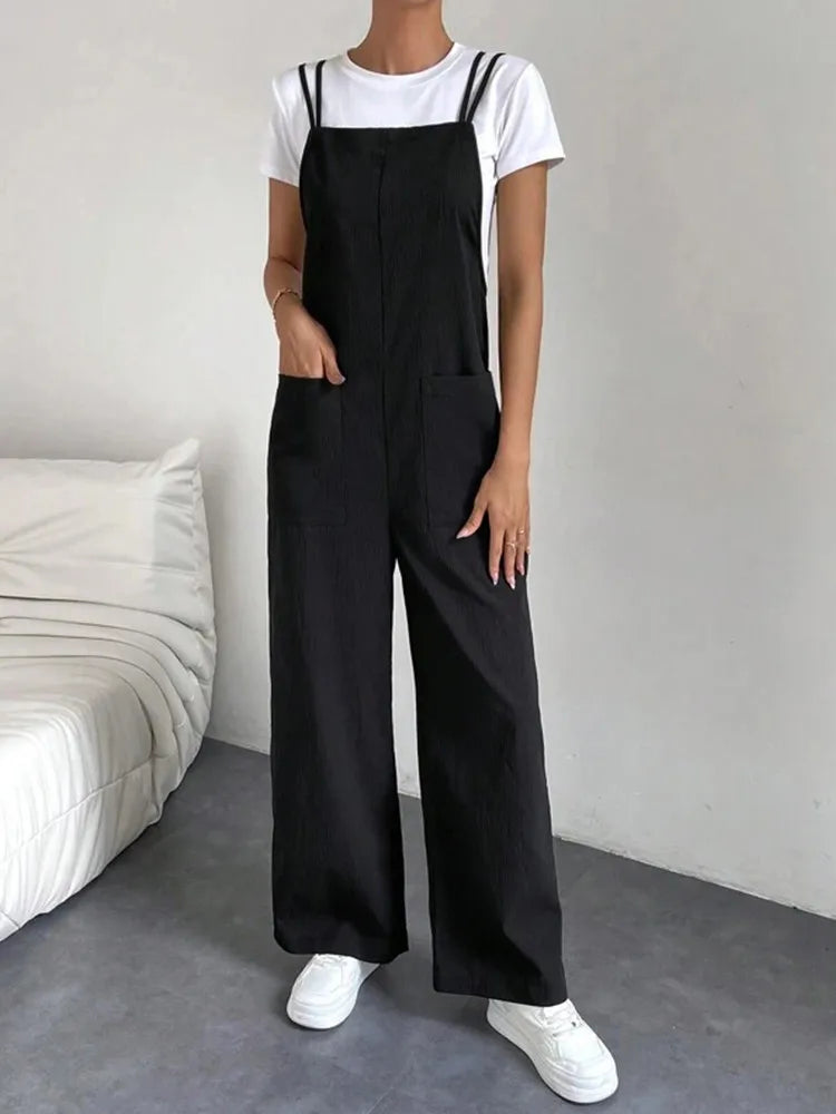 European And American Suspender Jumpsuit Women's 2024 Summer