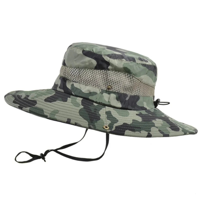 Summer Men Breathable Sun Hat Outdoor Traveling Fishing Hat