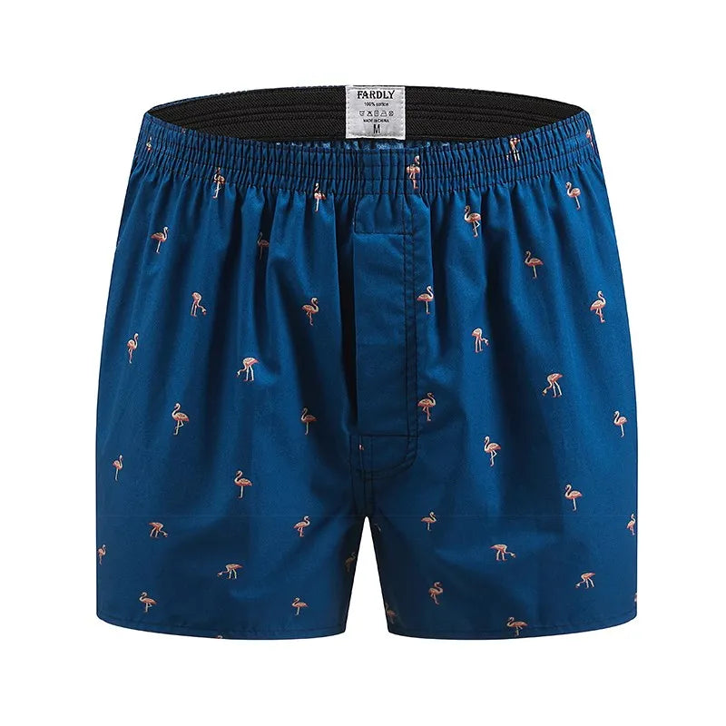 1Pc Men's Boxers Printing Arrow Panties Oversized Cotton Shorts