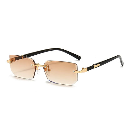 Unisex Rimless Rectangle Fashion Sunglasses