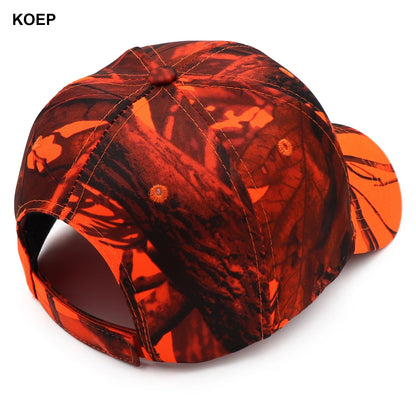 KOEP New Tree Orange Camo Baseball Cap for Men Fishing Hunting