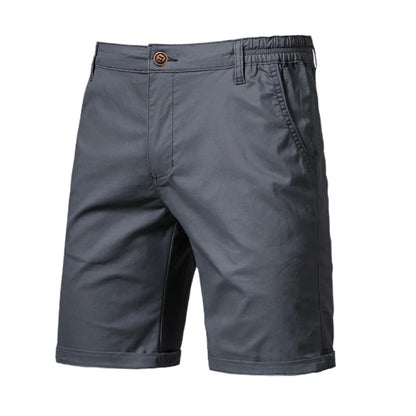 2021 New Summer 100% Cotton Solid Shorts Men High Quality