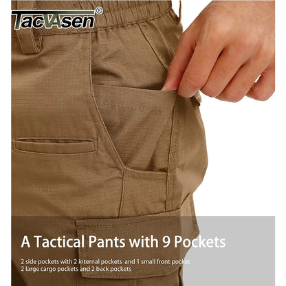 TACVASEN Cargo Work Pants With Multi-Pockets For Men