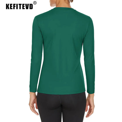 KEFITEVD UPF 50+ Women Long Sleeve T-Shirt UV Protection