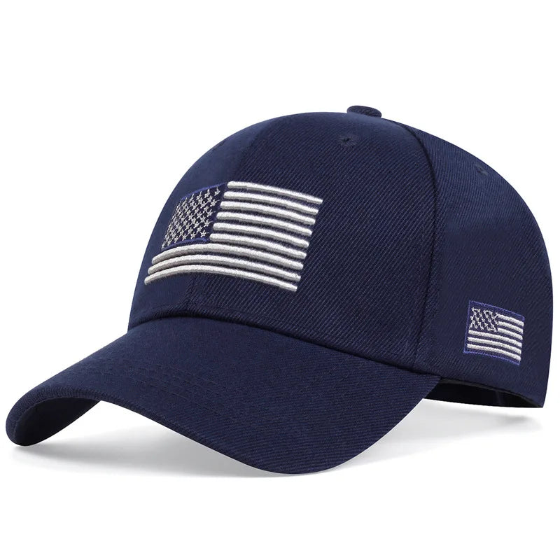 New USA Flag Baseball Hat Men's Outdoor Solid Color Hat