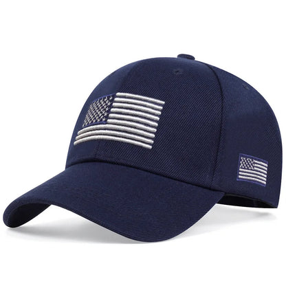 New USA Flag Baseball Hat Men's Outdoor Solid Color Hat