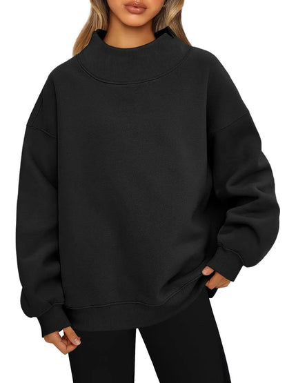 Women's Sweatshirt Long Sleeve Turtleneck Pullover Fleece Top