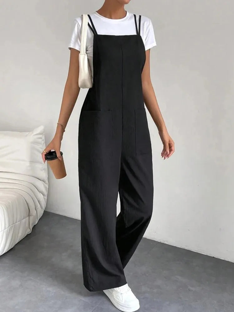 European And American Suspender Jumpsuit Women's 2024 Summer