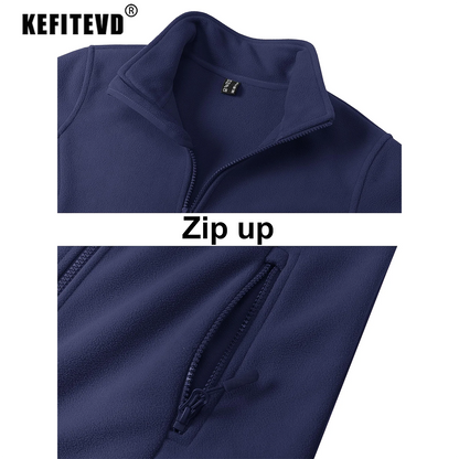 Women's Winter Fleece Jacket – Lightweight, Warm, and Soft Thermal Coat with Zip Pockets