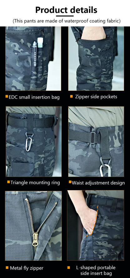 New Tactical Work Pants Men Outdoor Cargo Waterproof Trousers