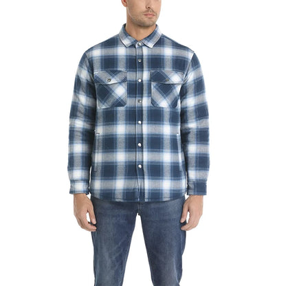 MAGCOMSEN Men's Plaid Flannel Jacket Warm Thick Long Sleeve