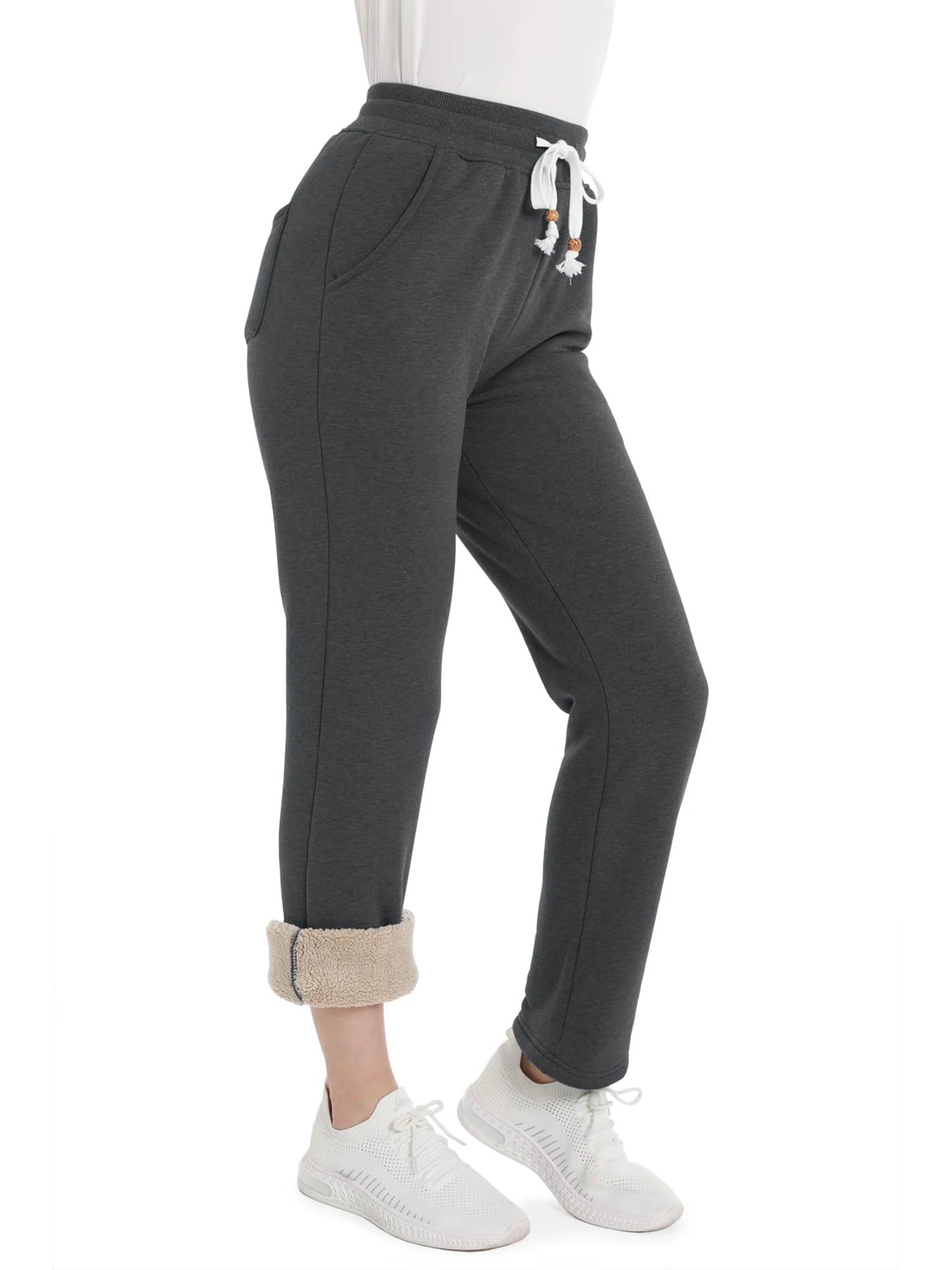 Women's Winter Sherpa Fleece-Lined Pants – Warm Thermal Sweatpants for Outdoor Activities, Jogging, Hiking, Camping, and Sports