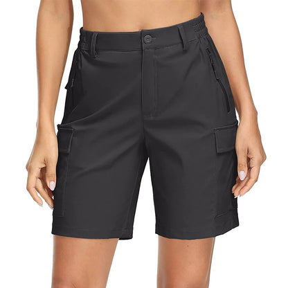 Women's Quick-Dry Hiking Shorts - Waterproof, Lightweight Cargo Shorts with Multi Pockets for Trekking & Camping
