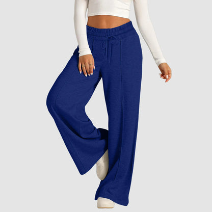 Tie Pants For Women Summer Casual Loose Wide Leg Trousers