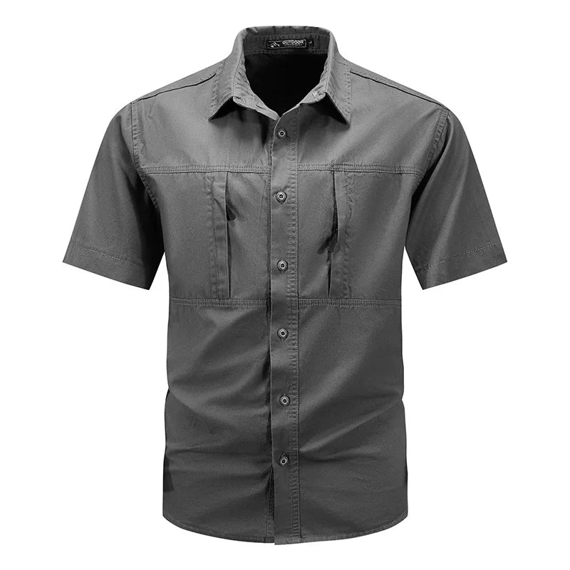 Men's Tactical Long-sleeved Shirts Quick-drying Multi-pocket T-shirt