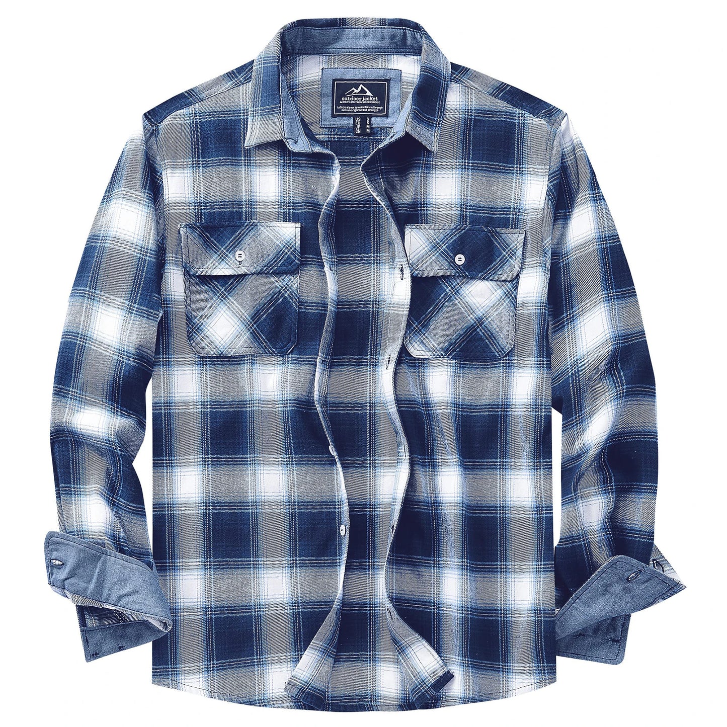 MAGCOMSEN Autumn Windproof Men's Flannel Shirt Warm Casual