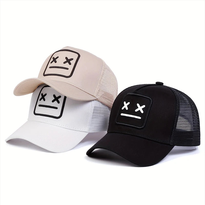 Unisex Xx Embroidery Baseball Net Caps Adjustable Casual Hat