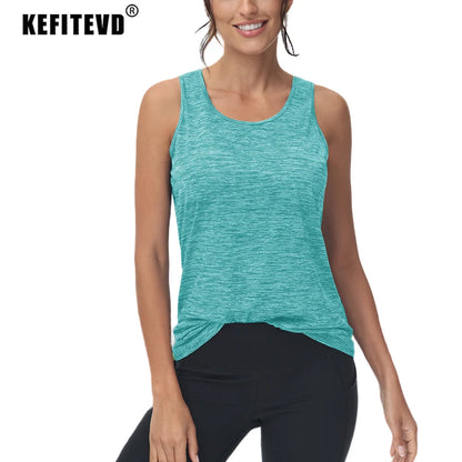 Women's Summer Athletic Tank Top – Sleeveless Lightweight Crew Neck Quick-Dry Gym, Running & Yoga
