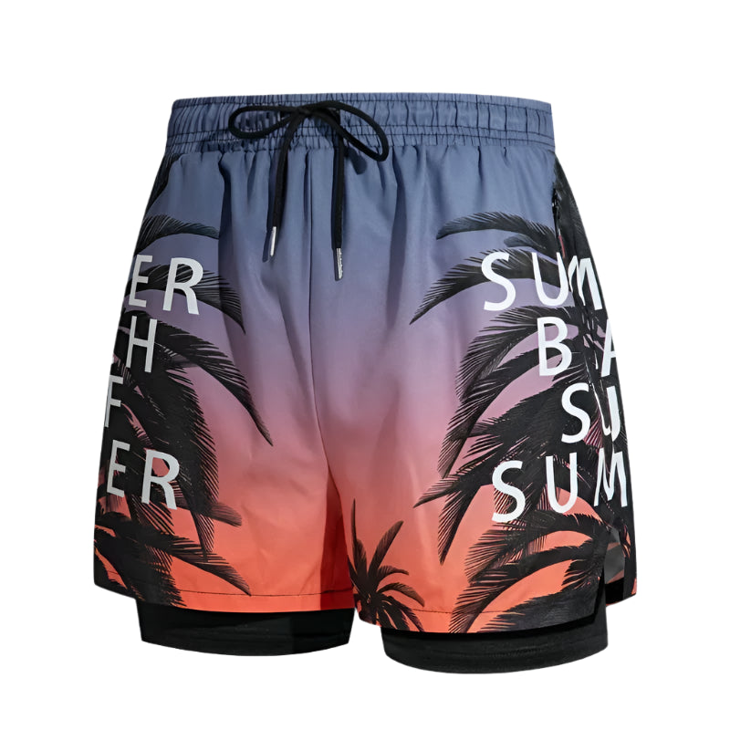 New Swim Trunks for Men Double-layer Swimming Shorts