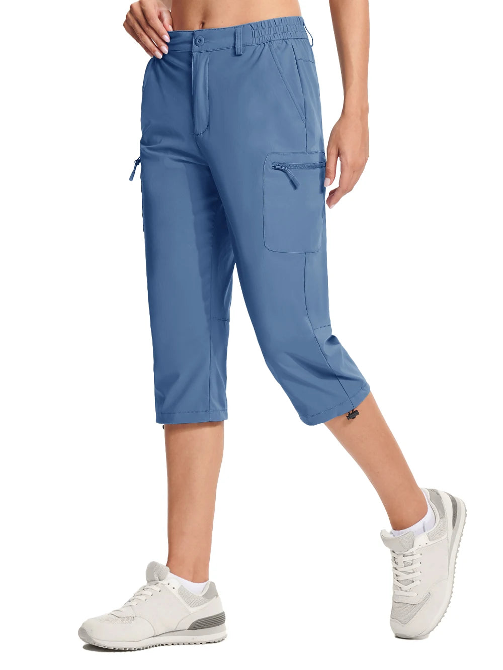Women's Quick-Dry Hiking Shorts - Lightweight, Knee-Length Cargo Capris for Outdoor, Fishing & Camping