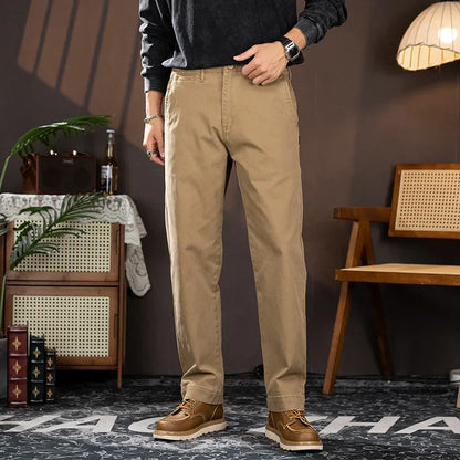 Men American Retro Streetwear Cargo Pants Plus Size Trousers