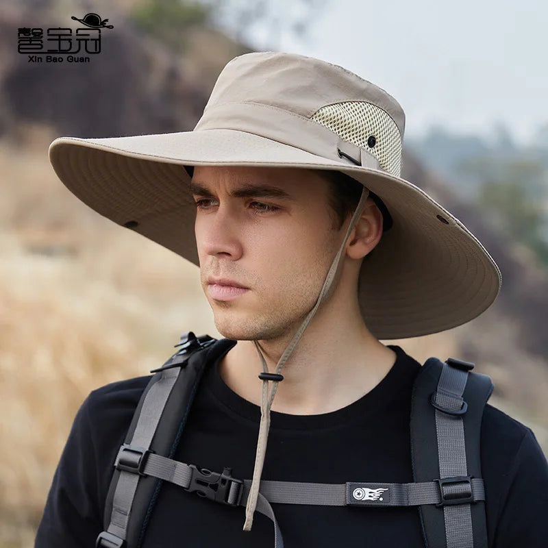 Unisex Wide Brim Bucket Hat for Outdoor Sports