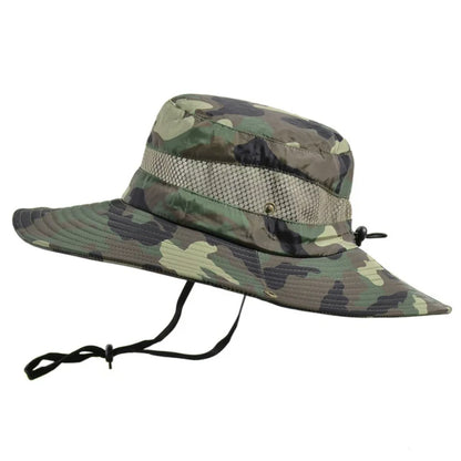 Summer Men Breathable Sun Hat Outdoor Traveling Fishing Hat