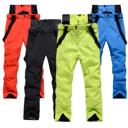 New Winter Windproof Waterproof Ski Pants Men Brand Gear