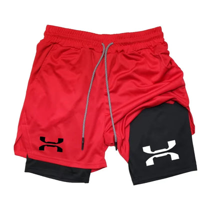 Running Shorts Men Gym Sports Shorts 2 In 1 Quick Dry Summer