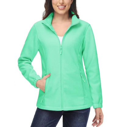 Women's Winter Fleece Jacket – Lightweight, Warm, and Soft Thermal Coat with Zip Pockets