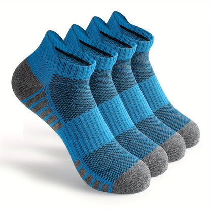 4 Pairs Men's Casual Breathable Moisture Wicking Socks