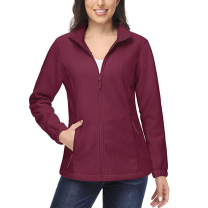 Women's Winter Fleece Jacket – Lightweight, Warm, and Soft Thermal Coat with Zip Pockets