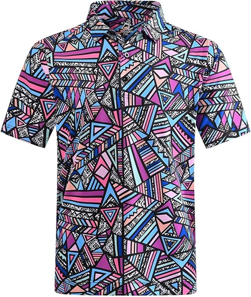 Men's Printed Polo Golf Shirt Pattern