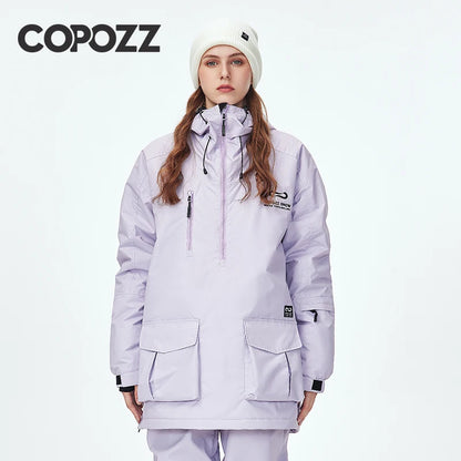 COPOZZ Waterproof Thicken Snow Clothes Unisex Ski Jacket Pants