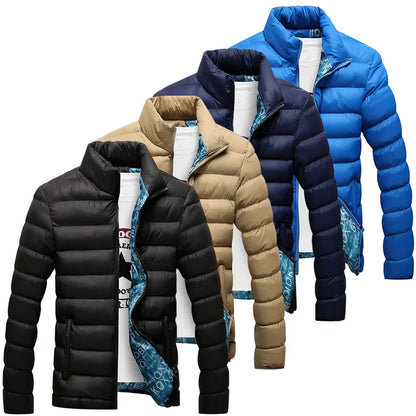 6XL Winter Men Jacket Ultralight Stand Collar Warm Coat