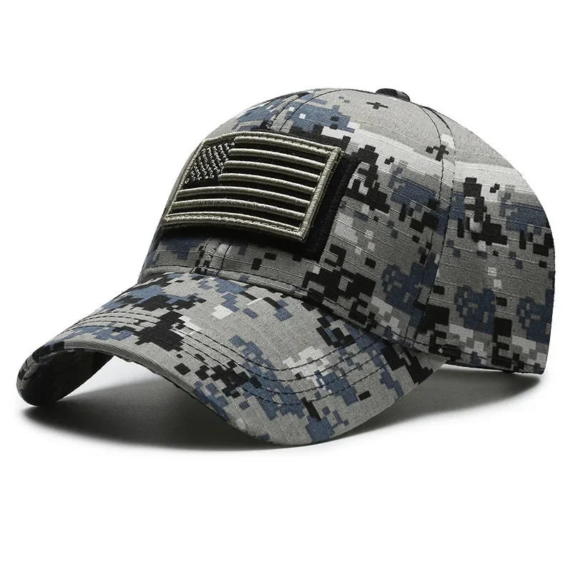 2024 American Flag Camouflage Sticker Embroidered Cap