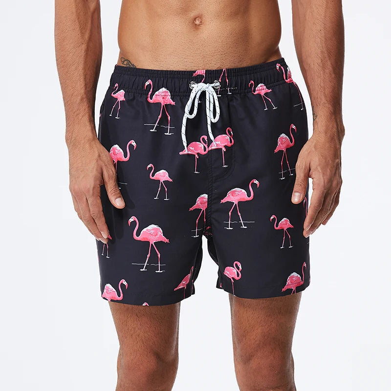 DATIFER Summer Men Beach Print Shorts Surfing Swimwear