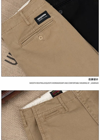 Men American Retro Streetwear Cargo Pants Plus Size Trousers