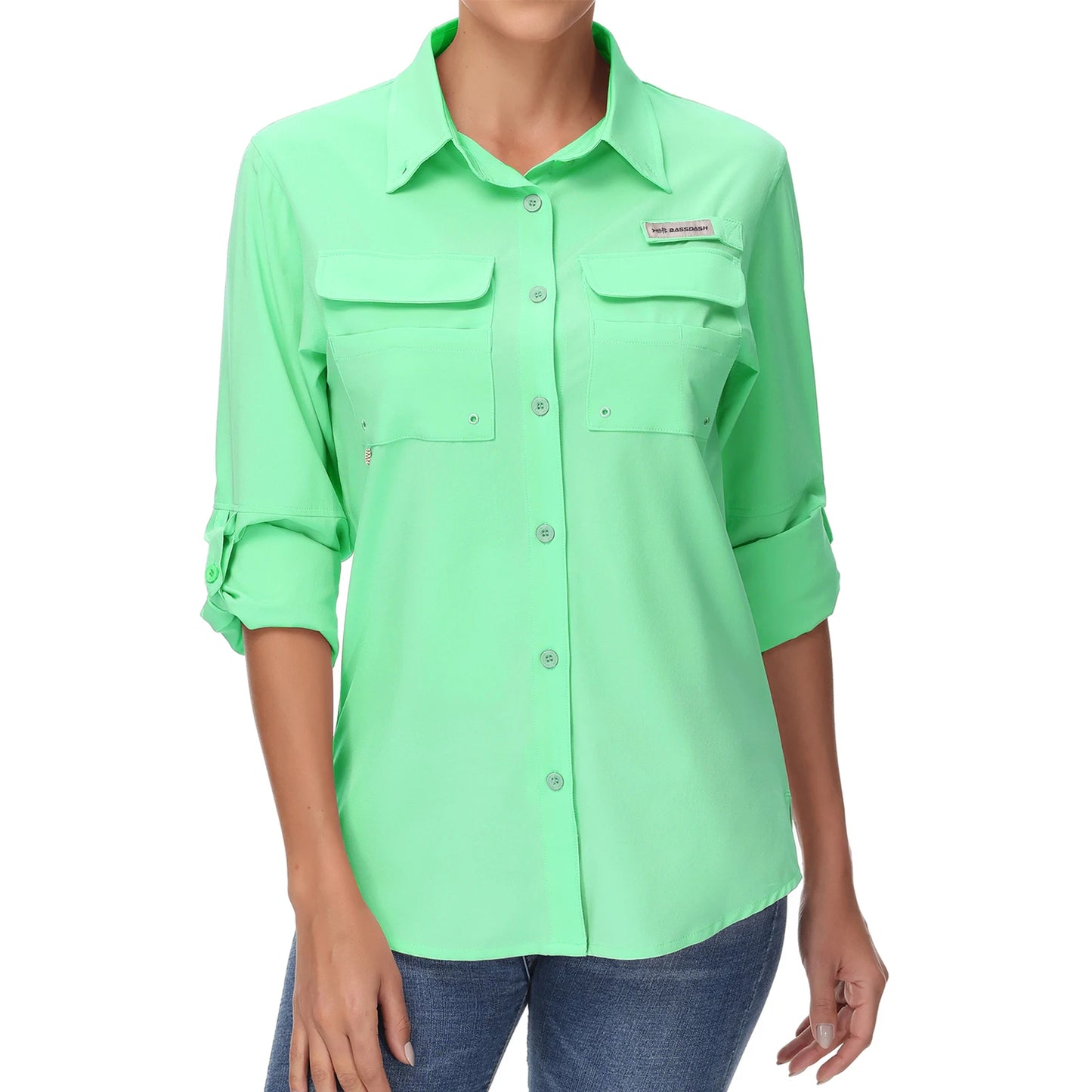 Bassdash Women's UPF 50 Long Sleeve Fishing Shirt Quick Dry