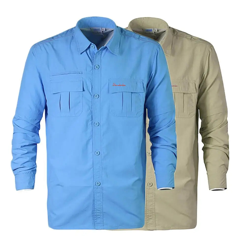 Men Fishing Shirts Fast Dry UPF45 UV Performance Clothing